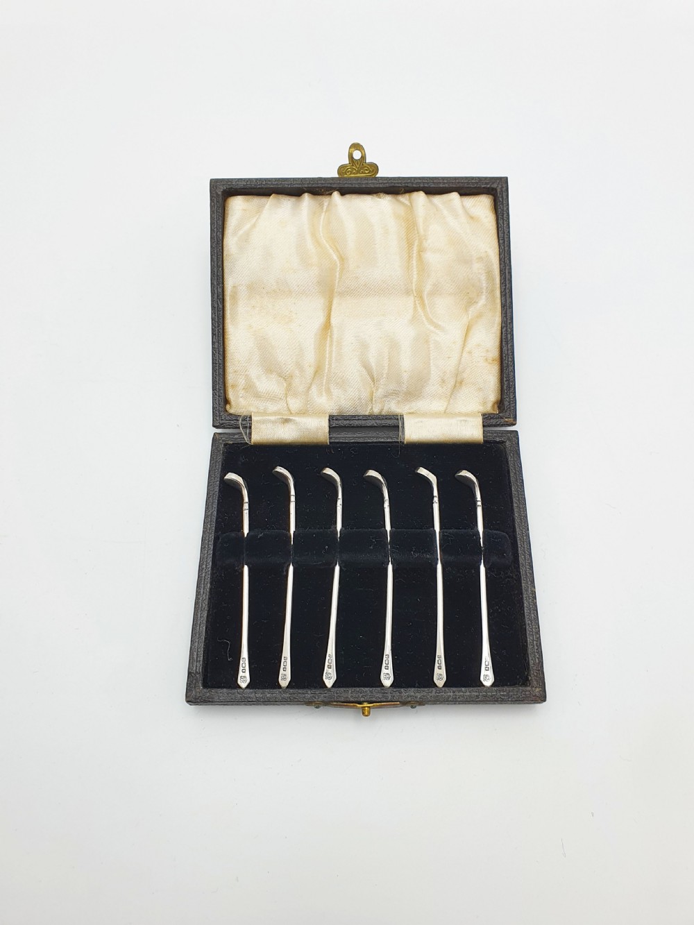 Nice Set of Six Art Deco Sterling Silver Golf-Themed Cocktail Sticks - 1935 View II
