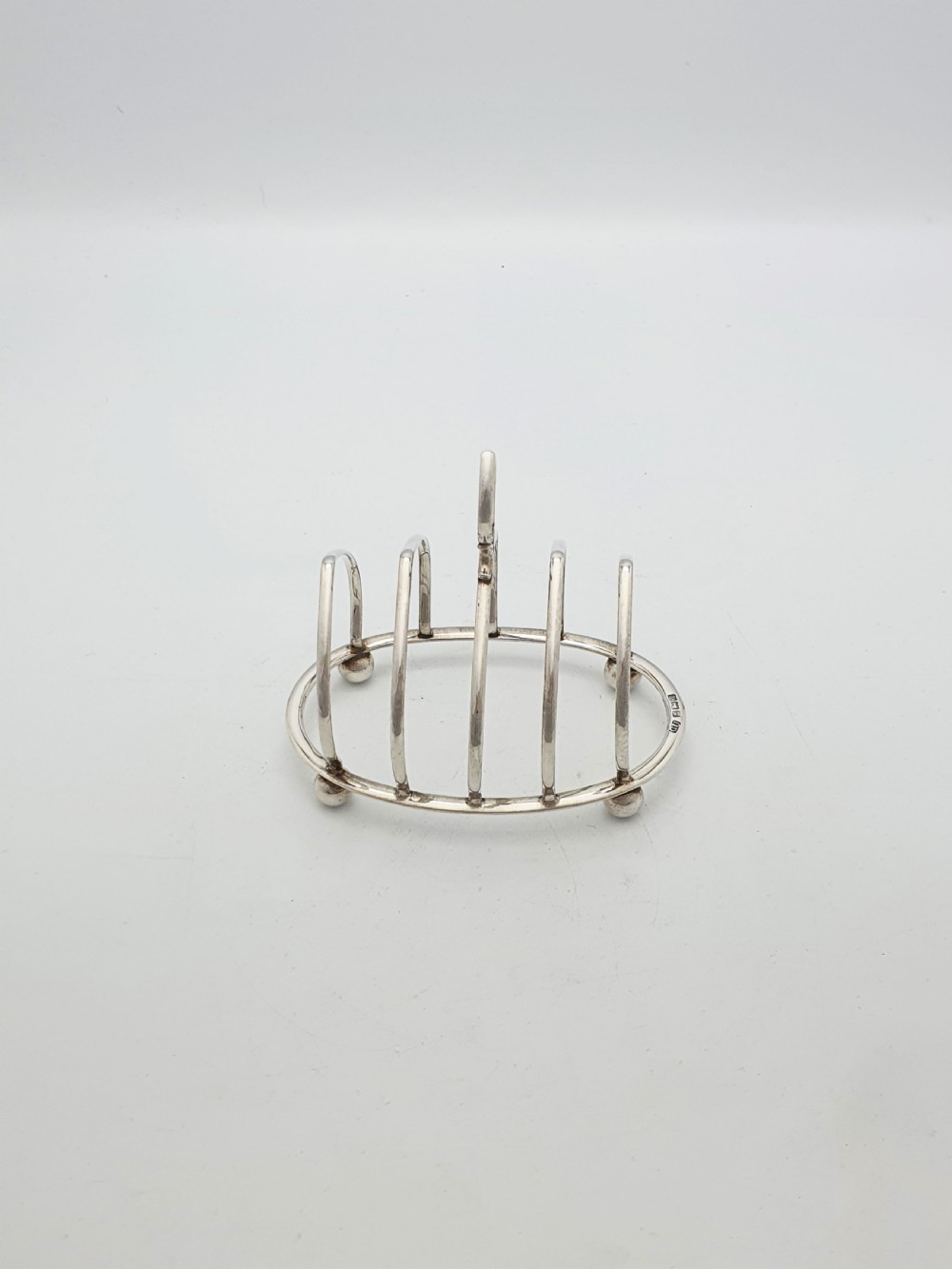 Charming Antique Sterling Silver Toast Rack - 1922 View II