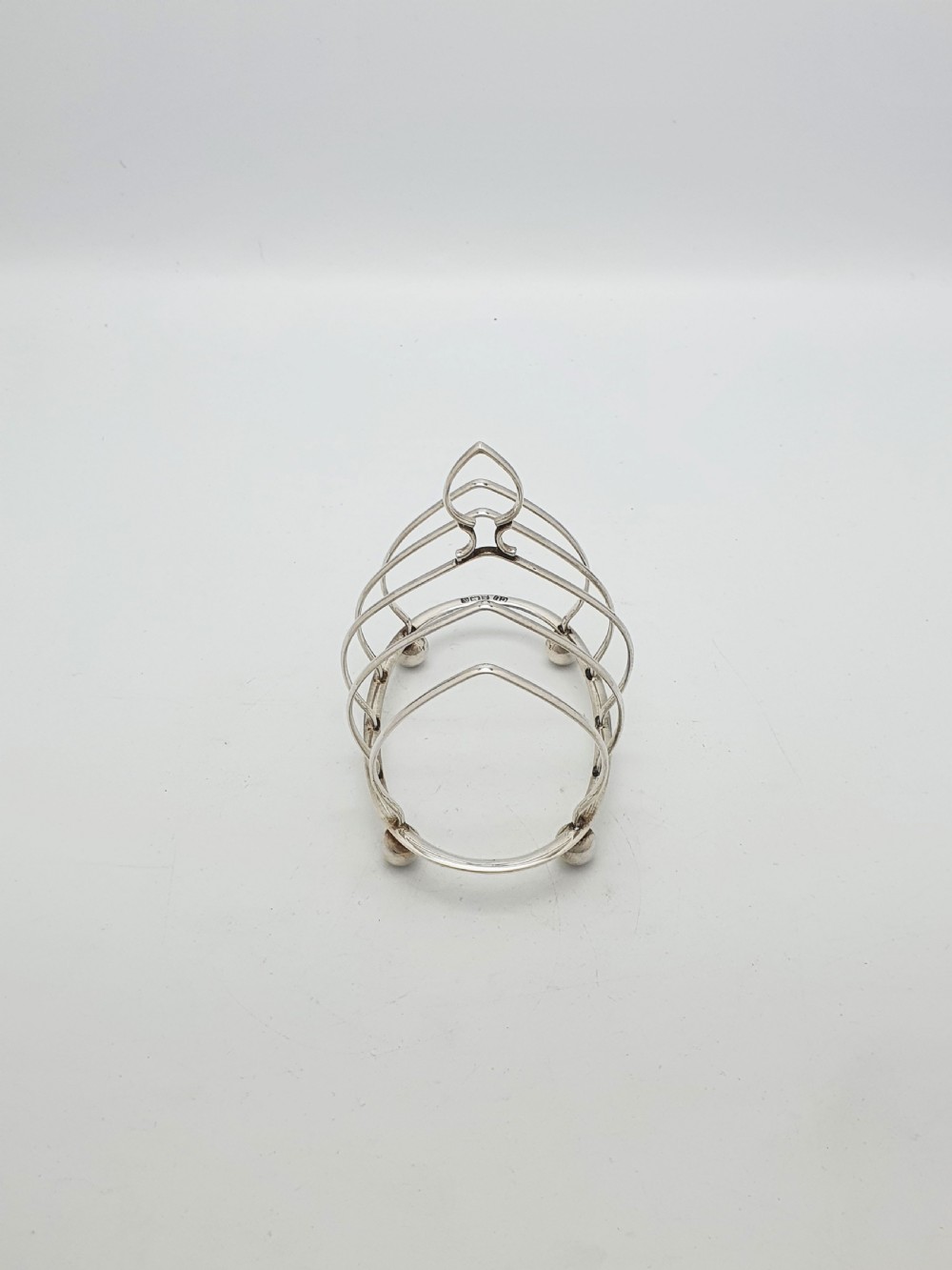 Charming Antique Sterling Silver Toast Rack - 1922 View III