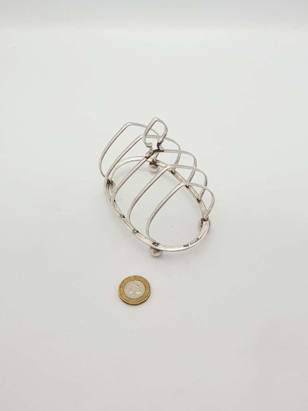 Charming Antique Sterling Silver Toast Rack - 1922 View VII