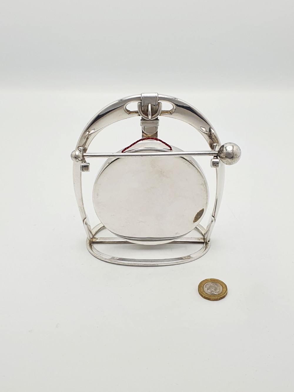 Unusual Antique WMF Silver-Plated Equestrian Table Gong – circa 1920 View VII