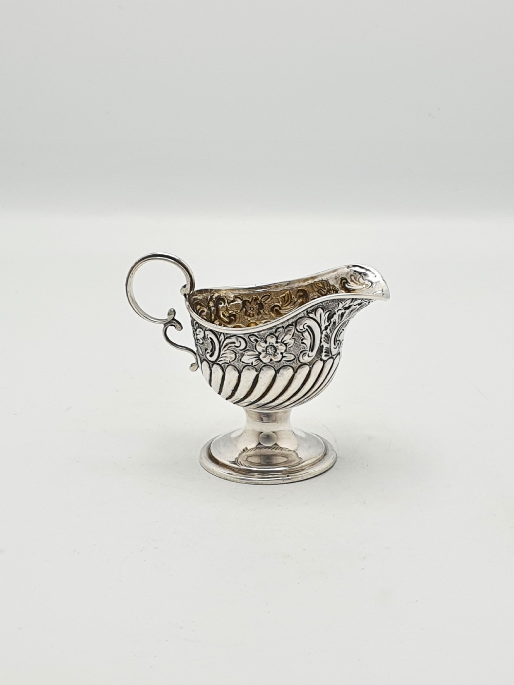 Lovely Small Antique Sterling Silver Cream Jug - 1891 View II