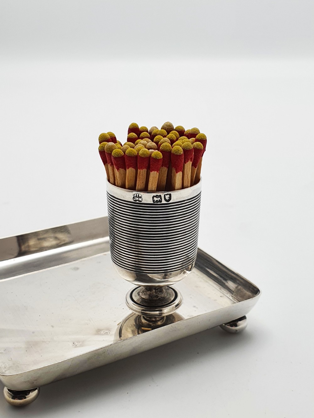 Nice Antique Sterling Silver Match Striker - 1896 View IV