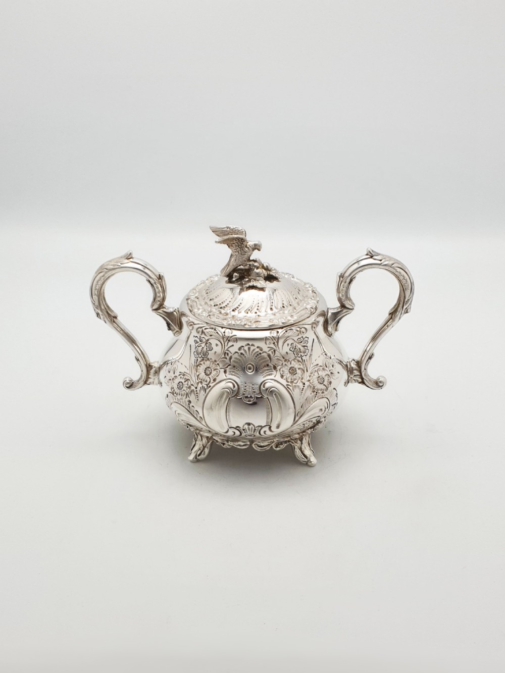 Ornate Antique Four-Piece Tea Set with Stunning Figural Detailing – circa 1920 View VI