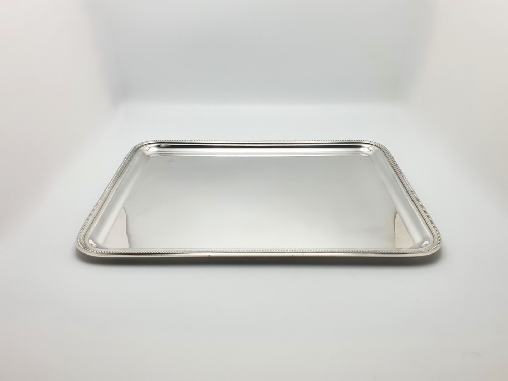 Stunning Christofle Silver-Plated Rectangular Cocktail Tray – circa 1960 View III