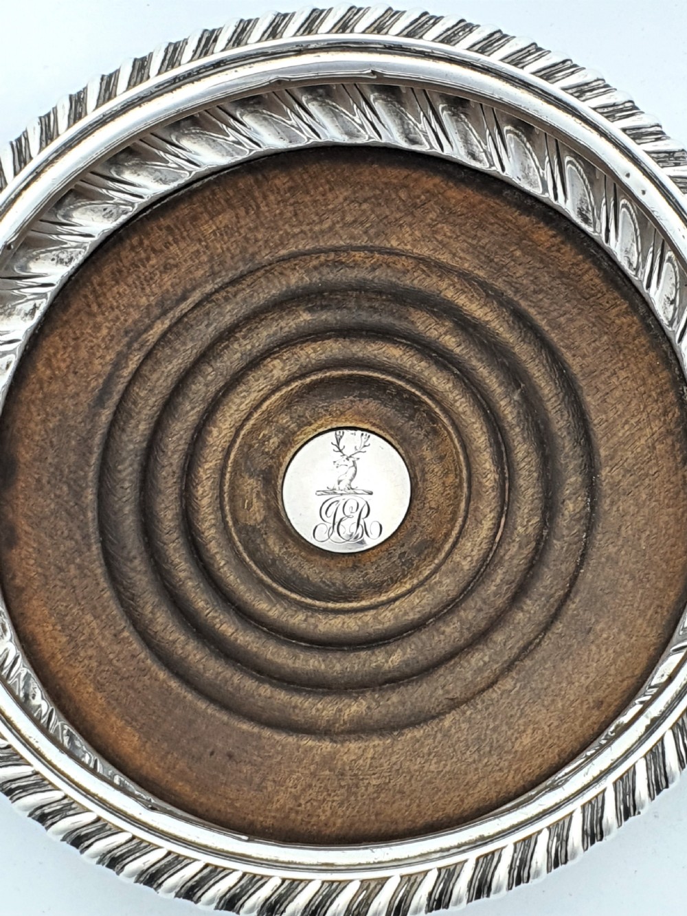 Lovely Pair of Antique Georgian Silver Coasters - 1812 View II