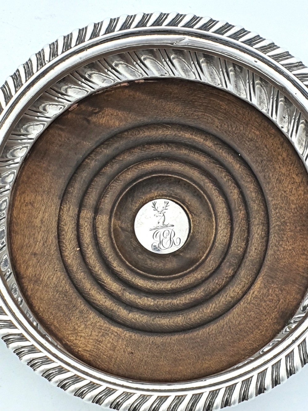 Lovely Pair of Antique Georgian Silver Coasters - 1812 View III