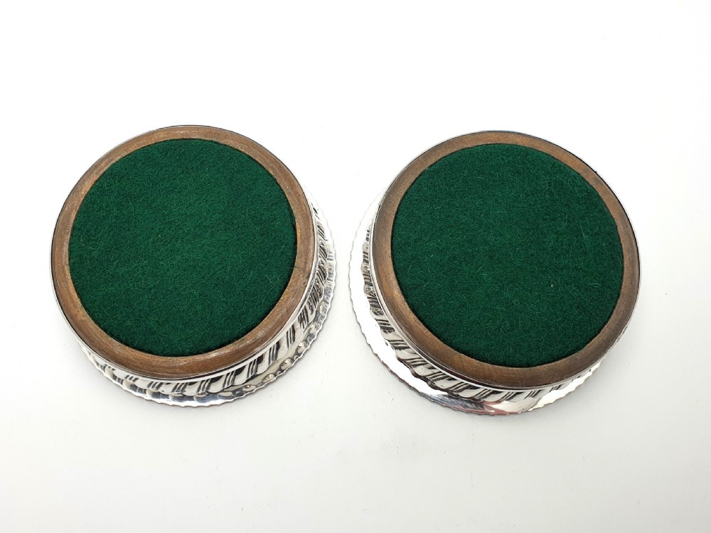 Lovely Pair of Antique Georgian Silver Coasters - 1812 View IV