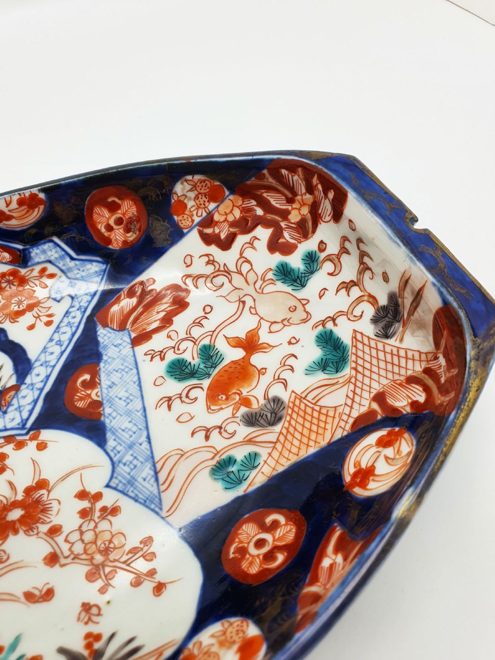 Lovely Antique Japanese Imari Porcelain Boat-Shaped Dish – circa 1900 View III