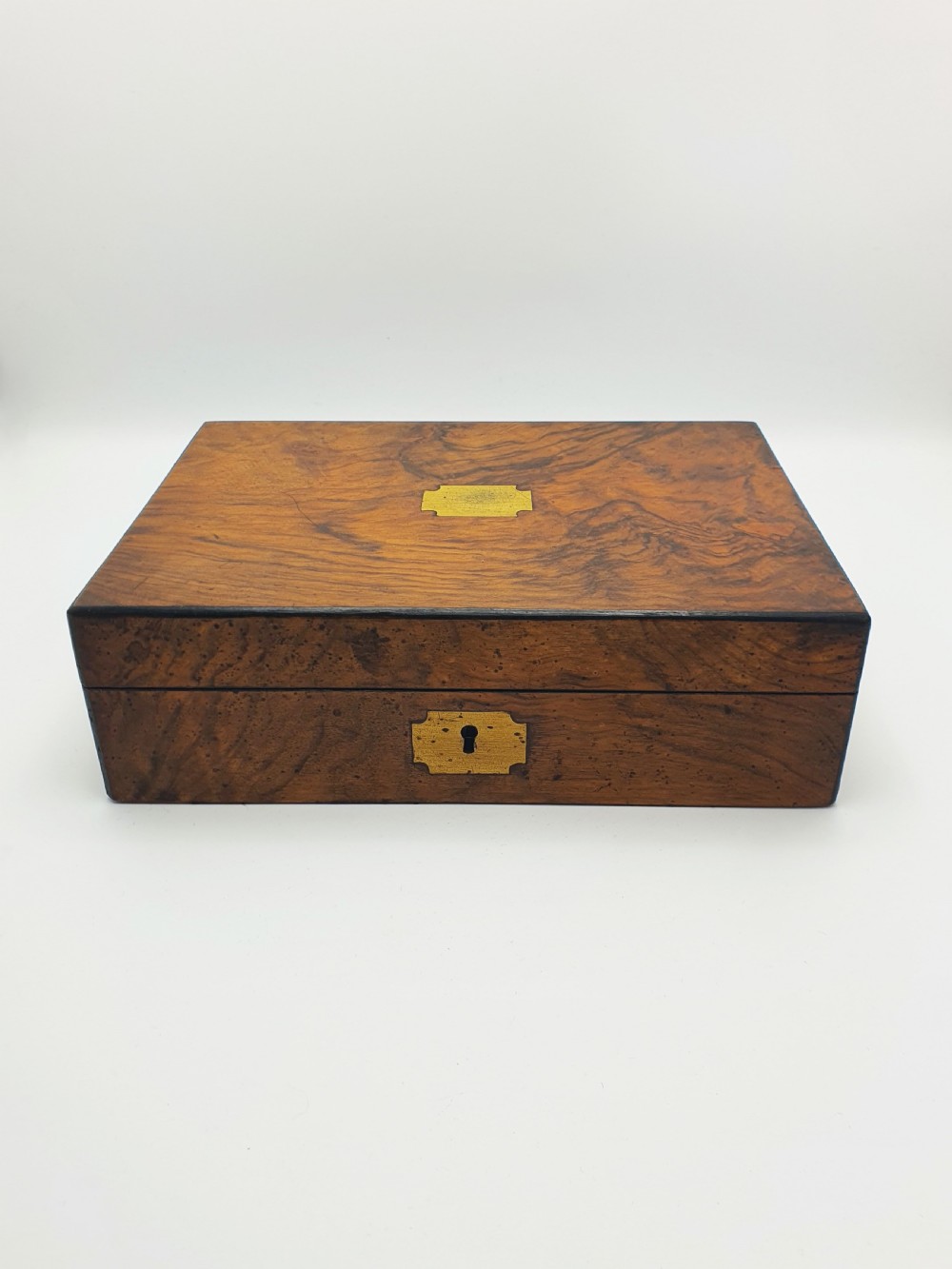 Fantastic Antique Victorian Burr Walnut Jewellery or Collectors Box – circa 1890 View VI
