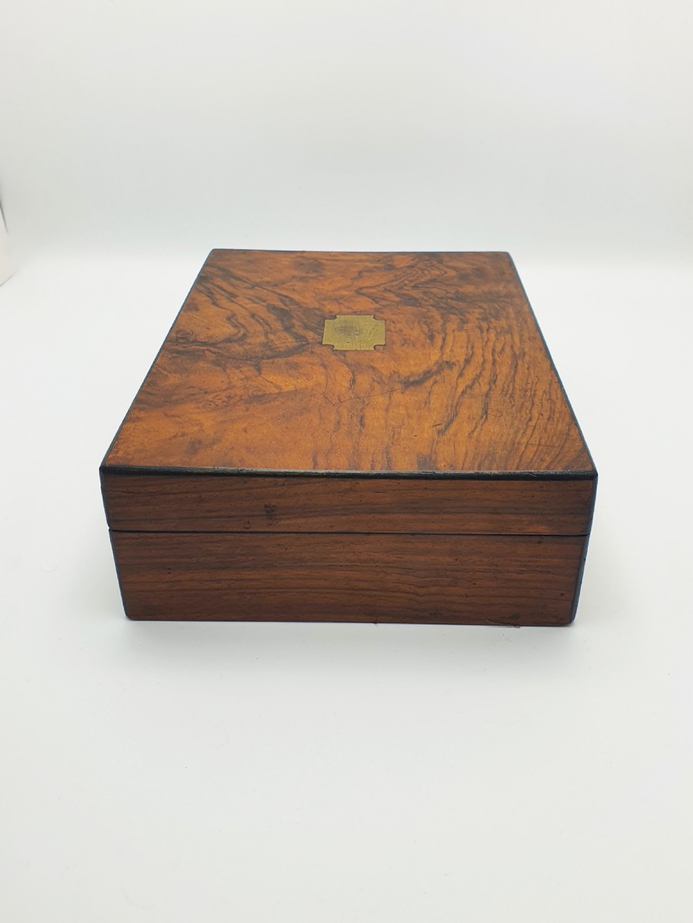 Fantastic Antique Victorian Burr Walnut Jewellery or Collectors Box – circa 1890 View IX