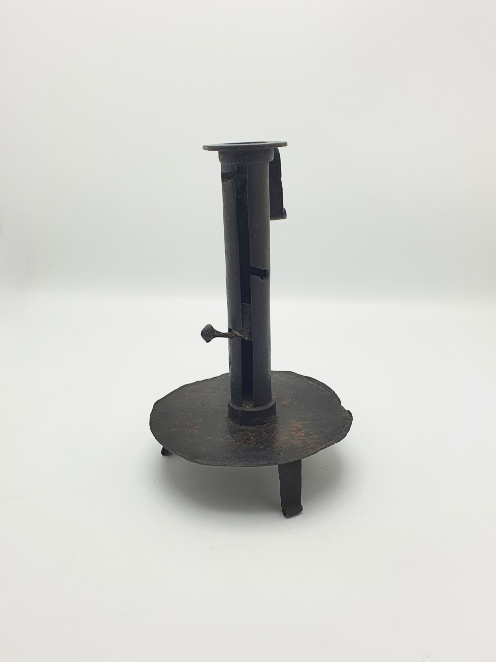 Fabulous Continental Wrought Iron “Courting” Candlestick – circa 1700