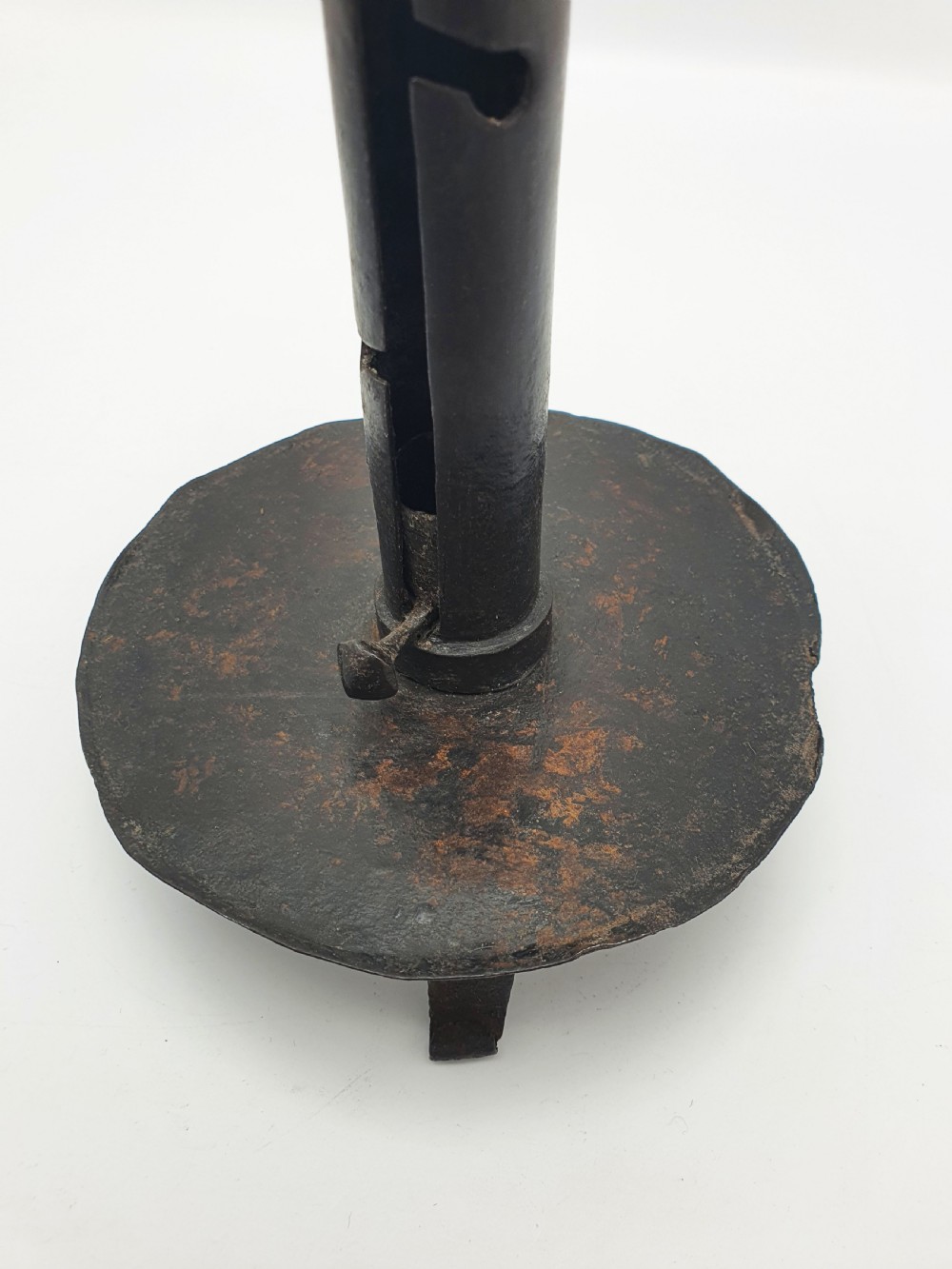 Fabulous Continental Wrought Iron “Courting” Candlestick – circa 1700 View VII