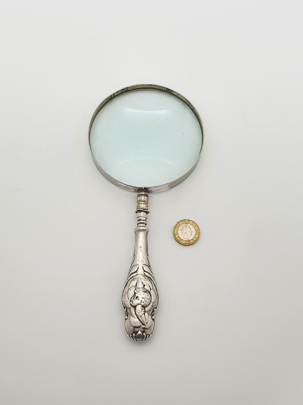 Lovely Antique Edwardian Sterling Silver Handled Magnifying Glass – circa 1905 View V