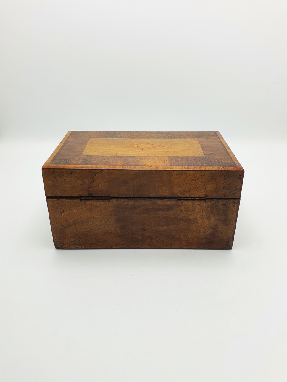 Lovely Antique Victorian Wooden Jewellery / Trinket Box with Inlay & Satin Lining – circa 1880 View VIII