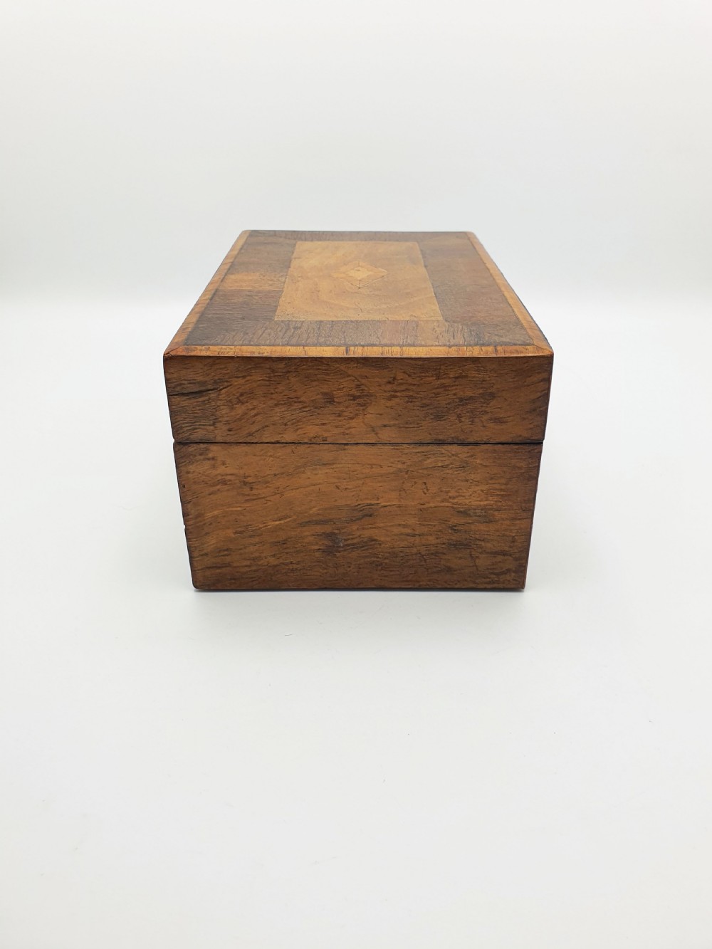 Lovely Antique Victorian Wooden Jewellery / Trinket Box with Inlay & Satin Lining – circa 1880 View IX