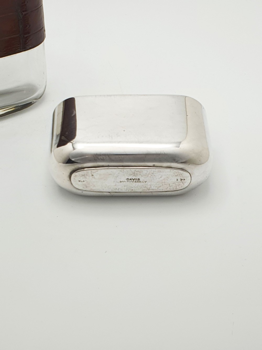 Giant Antique Edwardian Silver-Plated Hip Flask with Detachable Cup – circa 1905 View VI