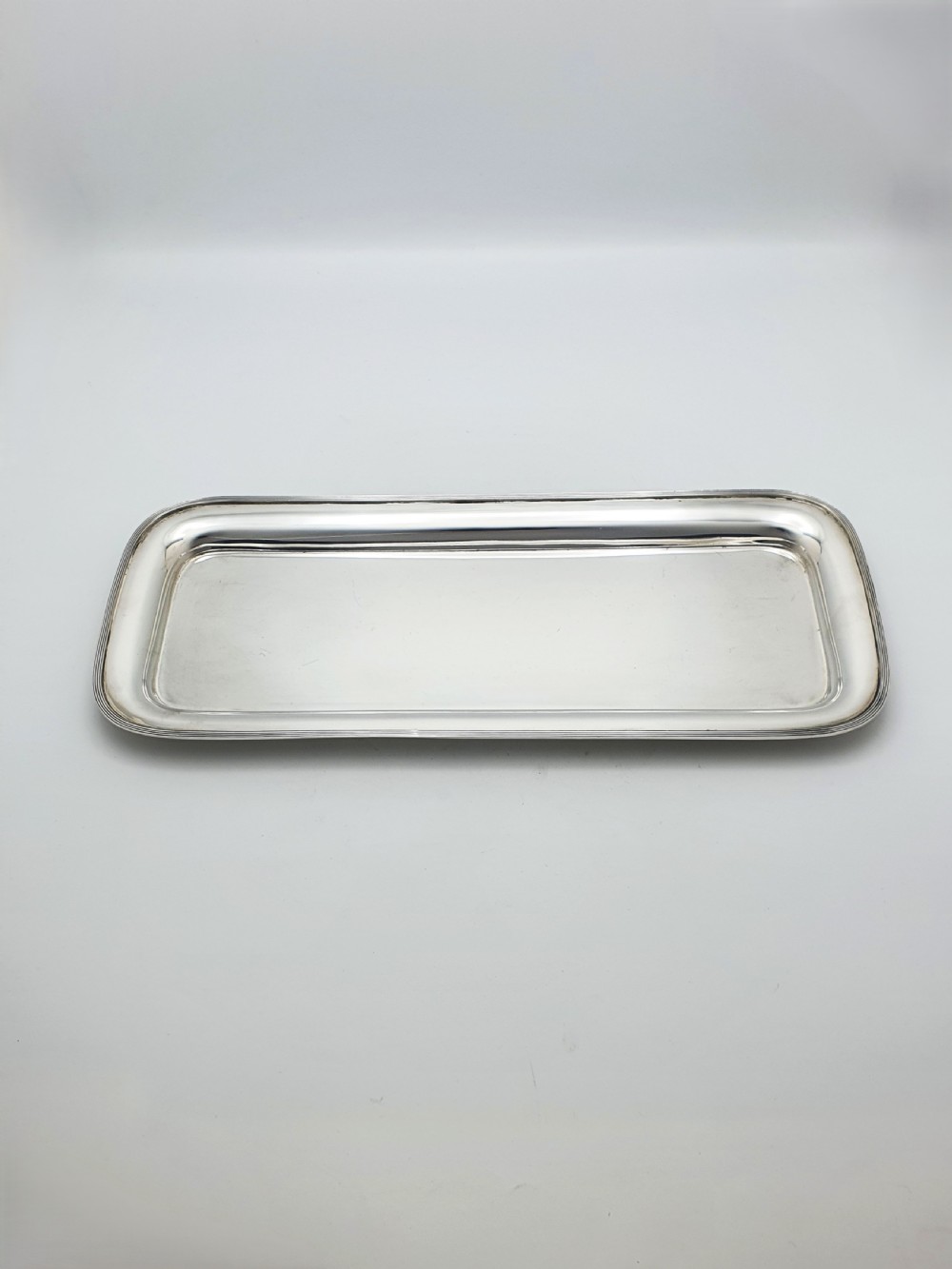 Elegant Antique Silver-Plated Rectangular Serving Tray – circa 1920 View II