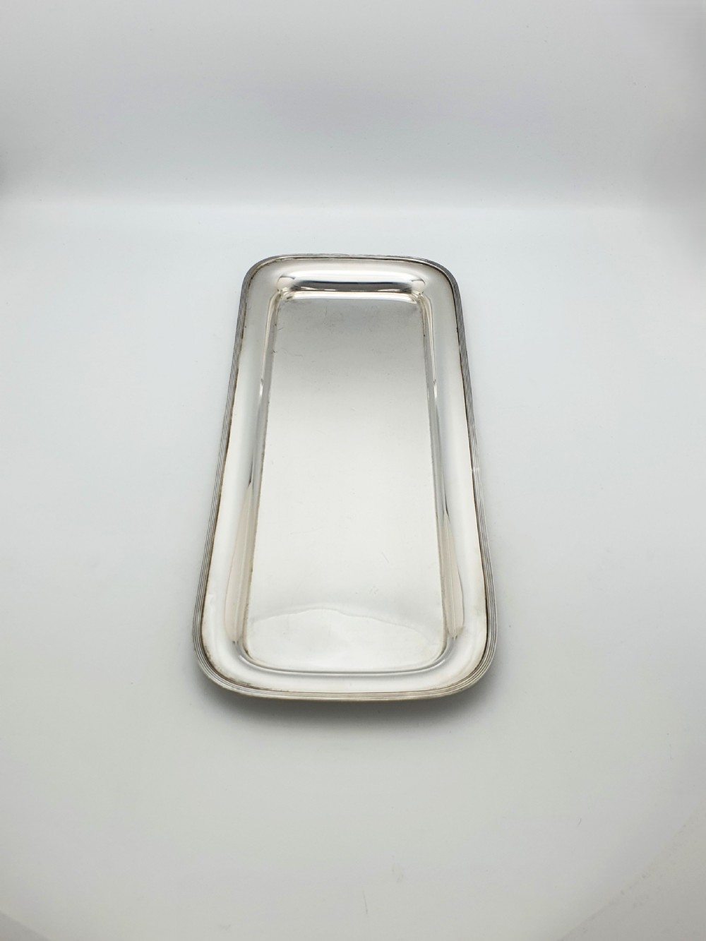 Elegant Antique Silver-Plated Rectangular Serving Tray – circa 1920 View III