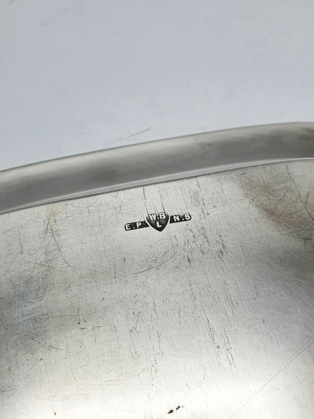 Elegant Antique Silver-Plated Rectangular Serving Tray – circa 1920 View V