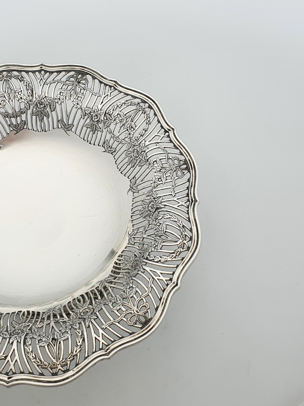 Gorgeous Antique George V  Sterling Silver Comport by William Hutton & Sons - 1913 View III