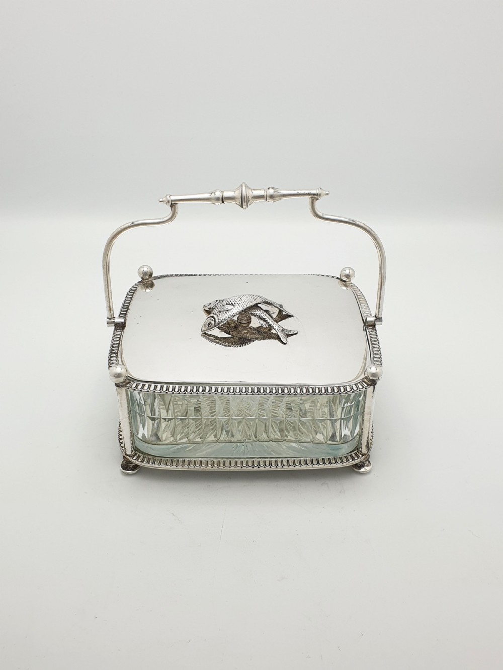 Unusual Antique Victorian Silver-Plated Sardine Dish – circa 1890 View II
