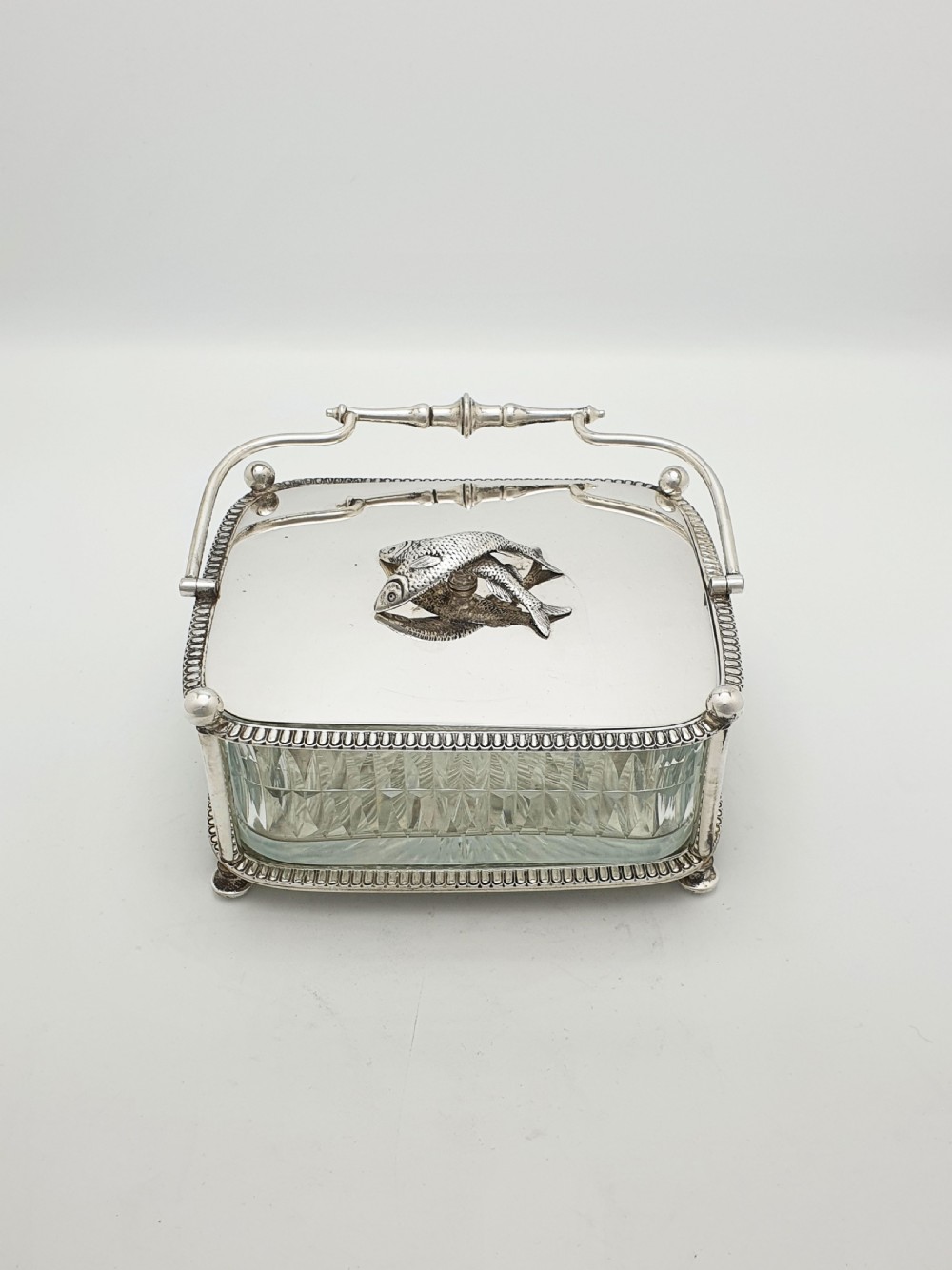 Unusual Antique Victorian Silver-Plated Sardine Dish – circa 1890 View III