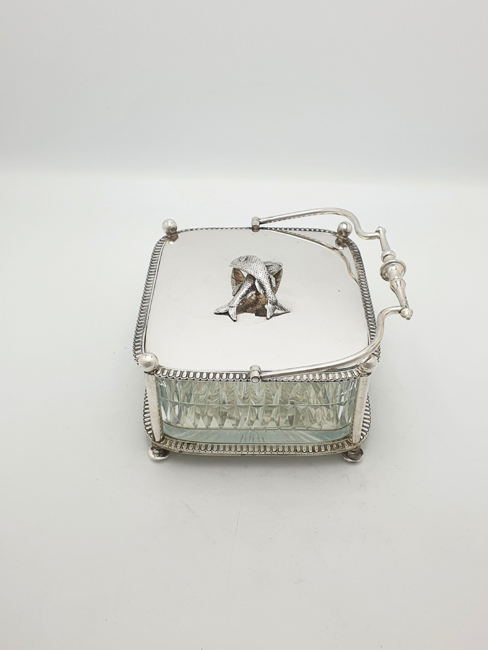 Unusual Antique Victorian Silver-Plated Sardine Dish – circa 1890 View V