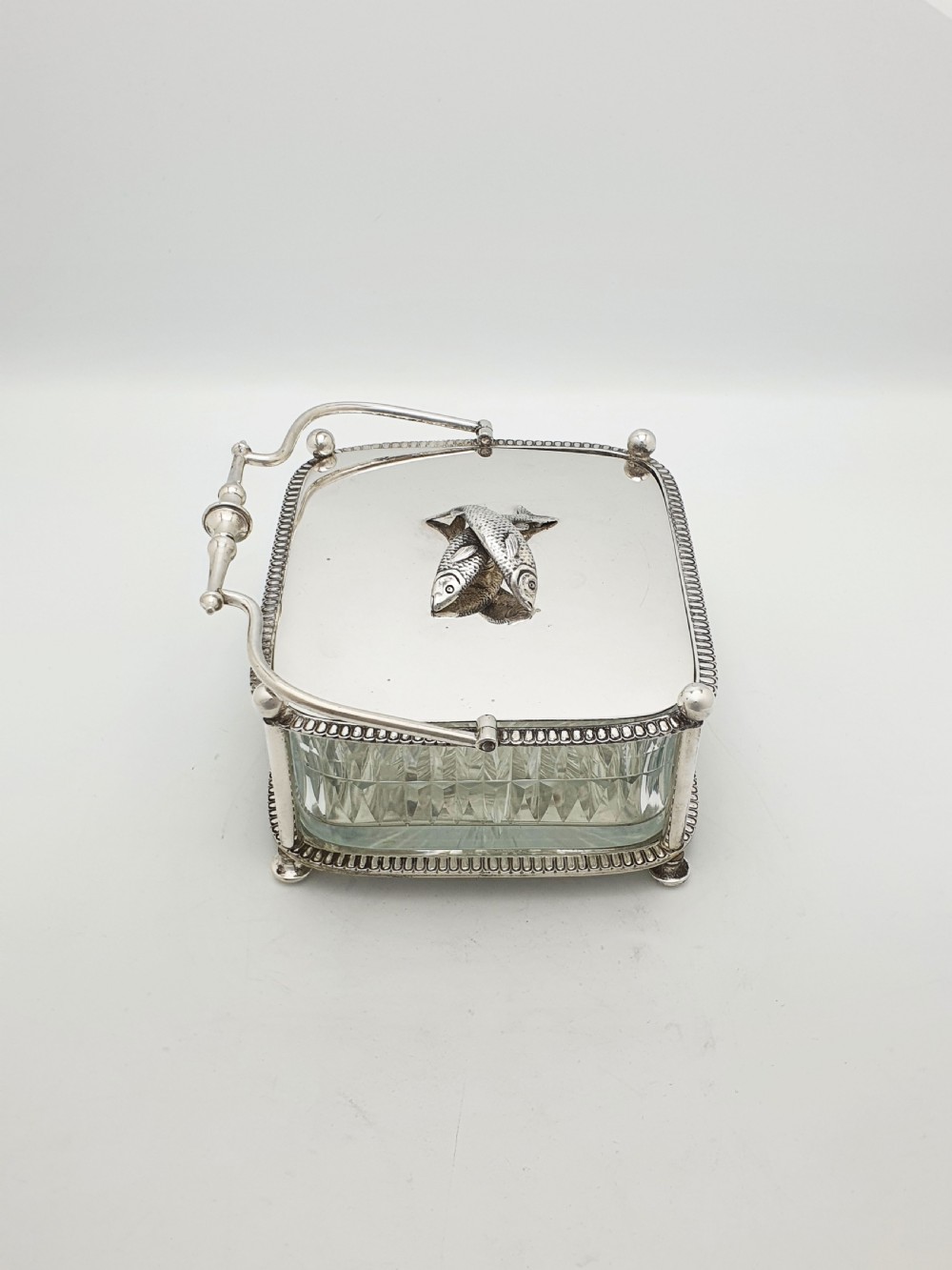 Unusual Antique Victorian Silver-Plated Sardine Dish – circa 1890 View VI