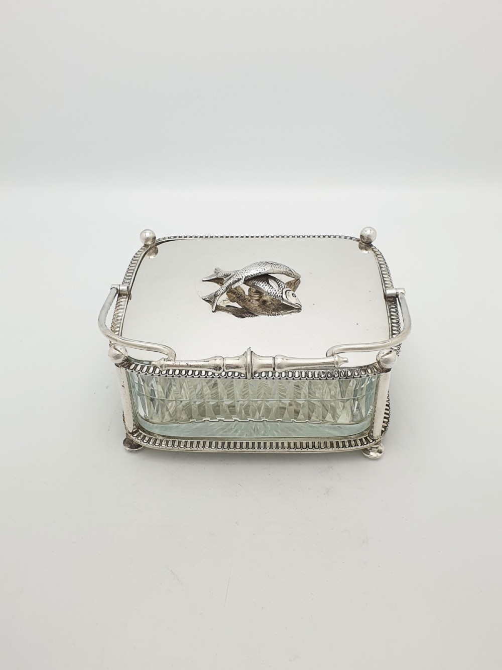 Unusual Antique Victorian Silver-Plated Sardine Dish – circa 1890 View VII