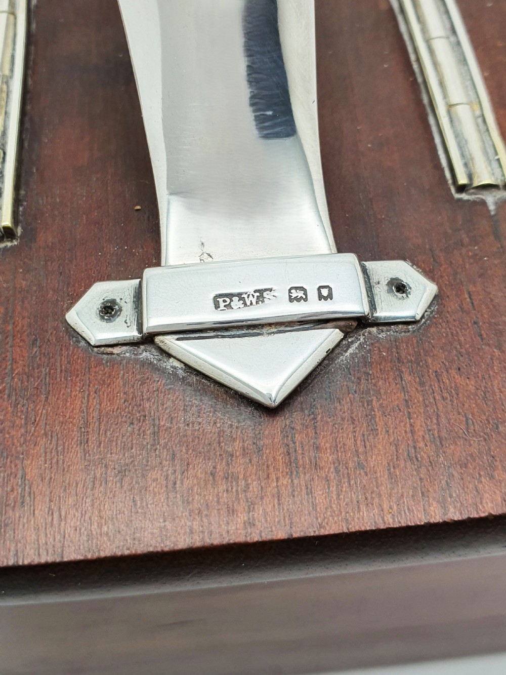Antique Sterling Silver Mounted Mahogany Cigar Box – London, 1919 View III