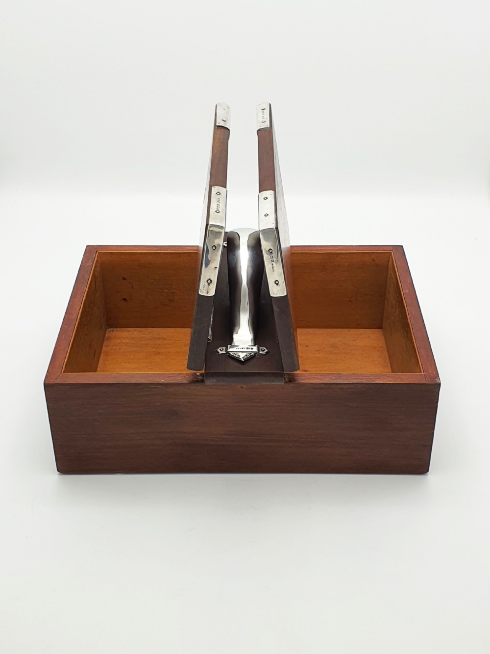 Antique Sterling Silver Mounted Mahogany Cigar Box – London, 1919 View IV