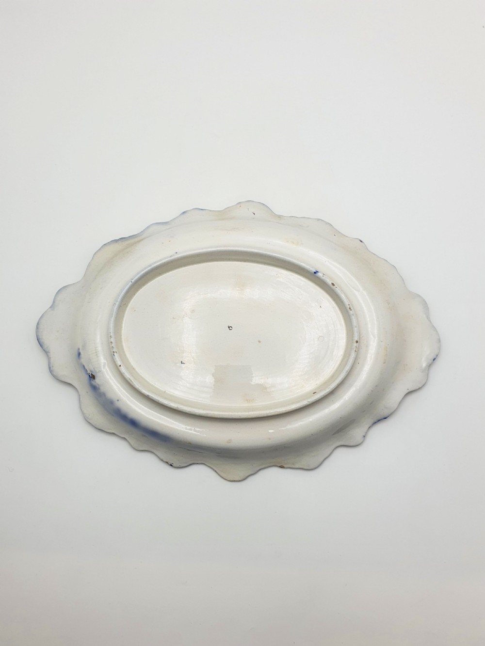 Nice Pair of Victorian Flow Blue Dishes with Gilded Edges – circa 1890 View IX