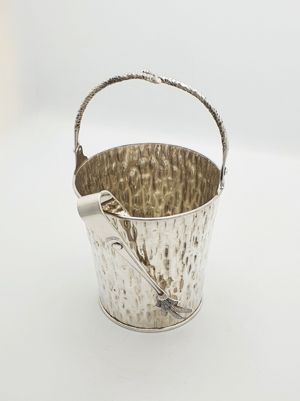 Arts and Crafts Hukin & Heath Ice Bucket and Tongs  – circa 1890