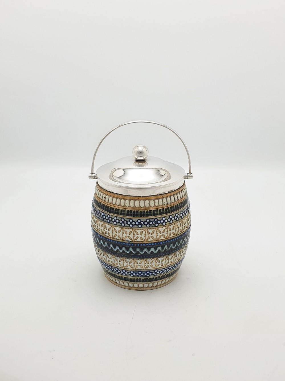 Lovely Victorian Doulton Lambeth Stoneware Jam Pot – circa 1890