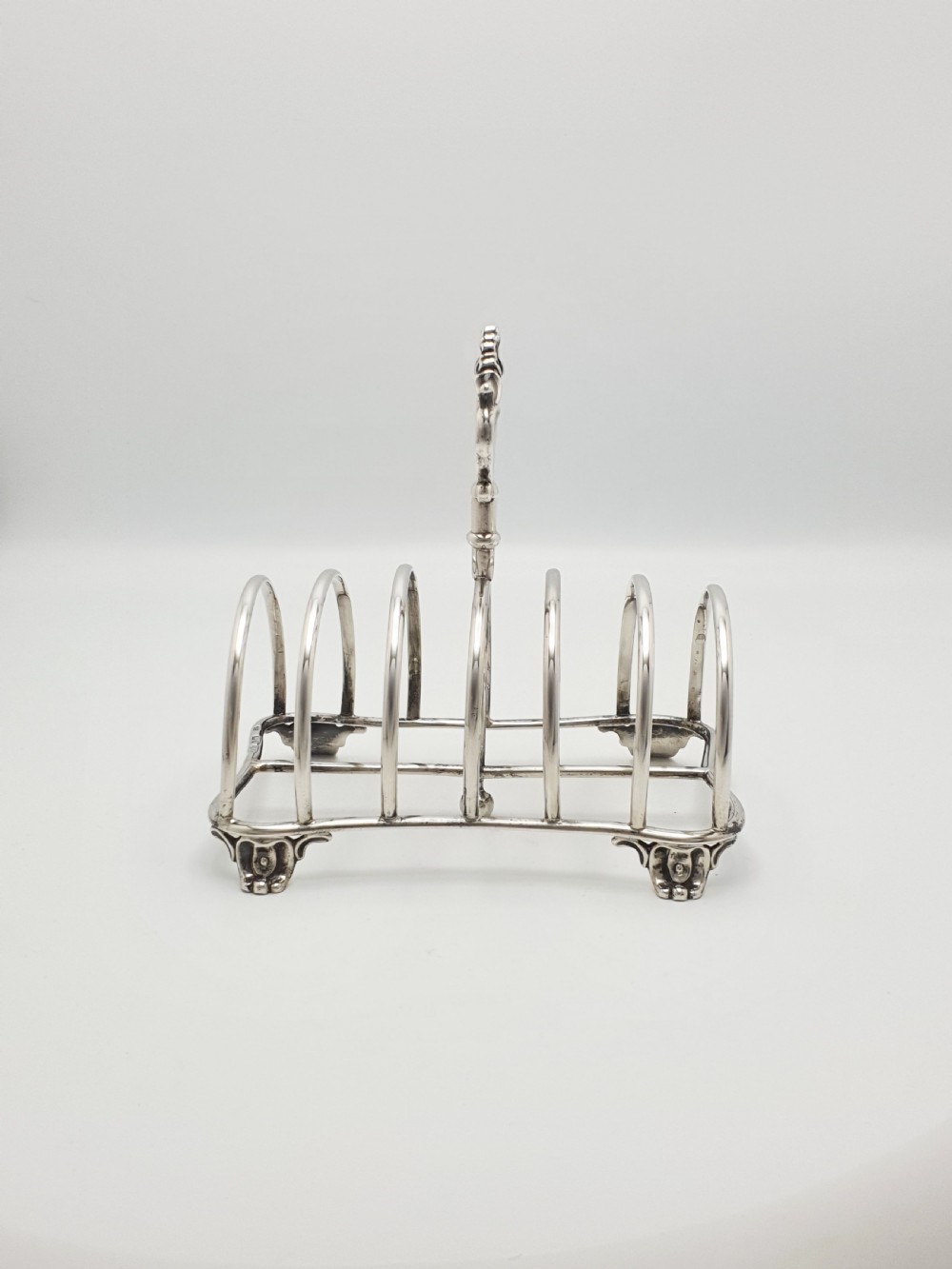 Fabulous Victorian Large Silver Toast Rack - London 1872 View V