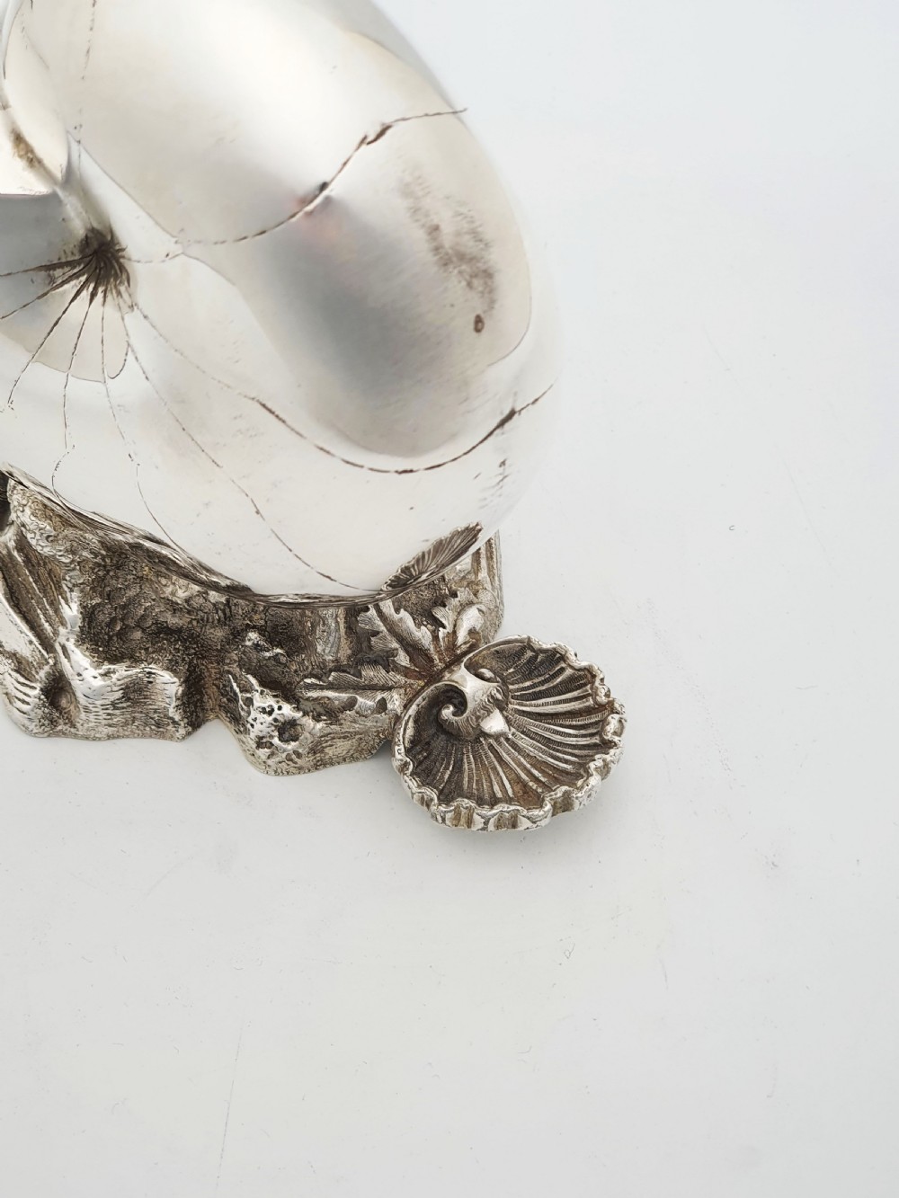 Fabulous Antique Victorian Silver-Plated Nautilus Spoon Warmer – circa 1880 View VI
