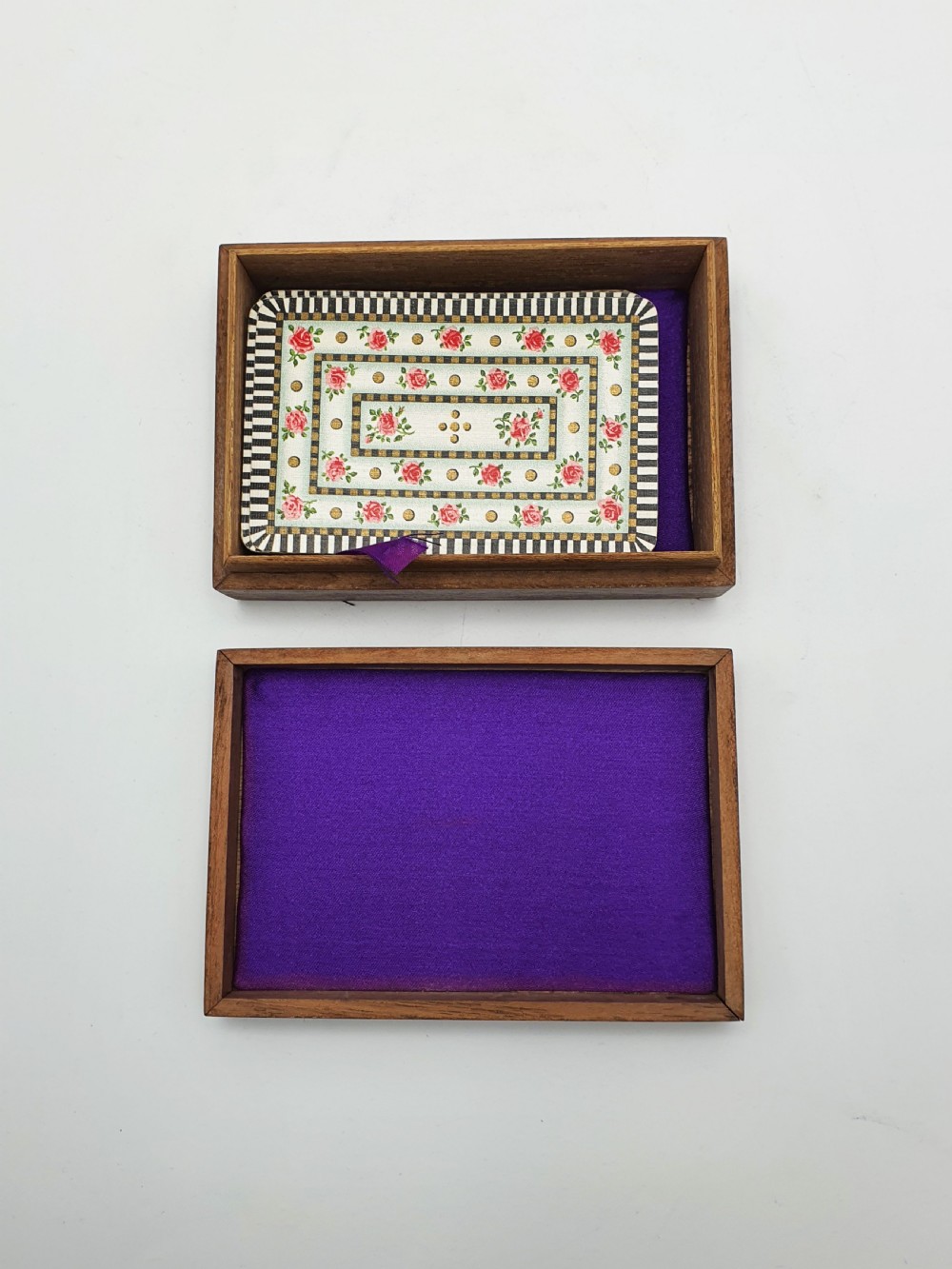 Antique Victorian Tunbridge Ware Card Box with Geometric Parquetry – circa 1880 View IX