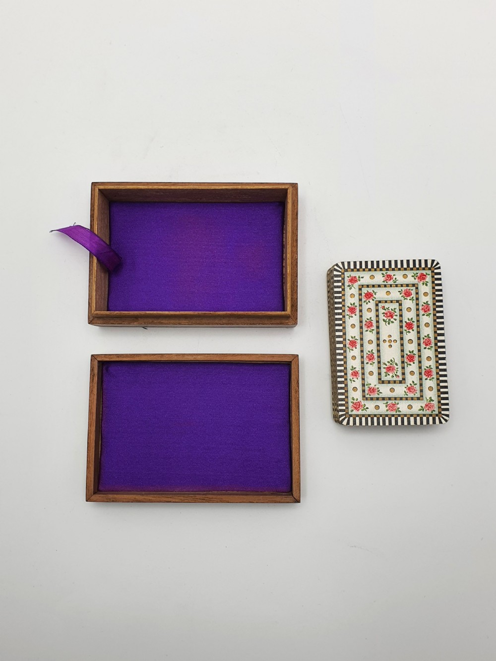Antique Victorian Tunbridge Ware Card Box with Geometric Parquetry – circa 1880 View X