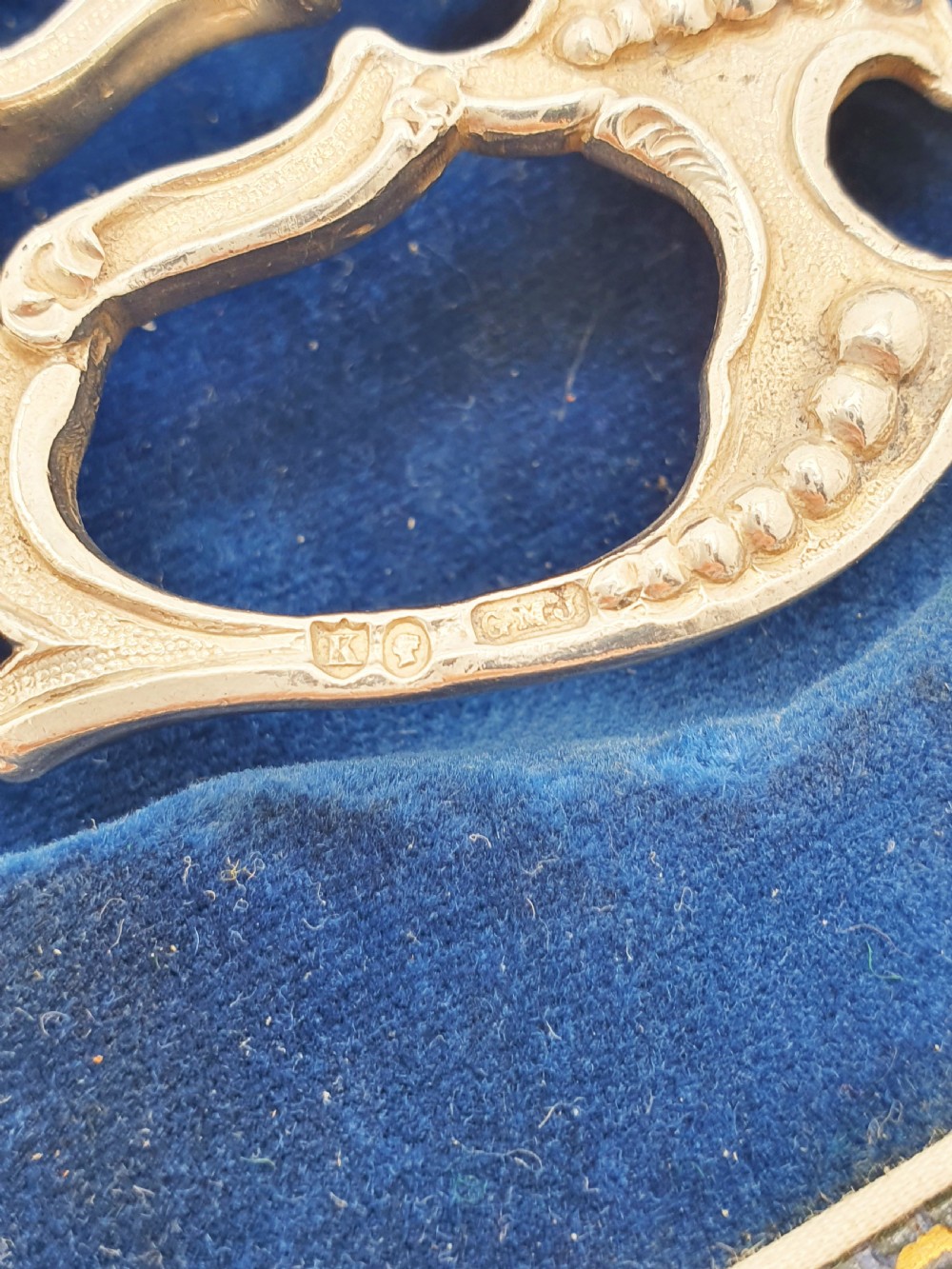 Stunning Antique Victorian Sterling Silver Grape Scissors with Figural Handles - 1885 View VII