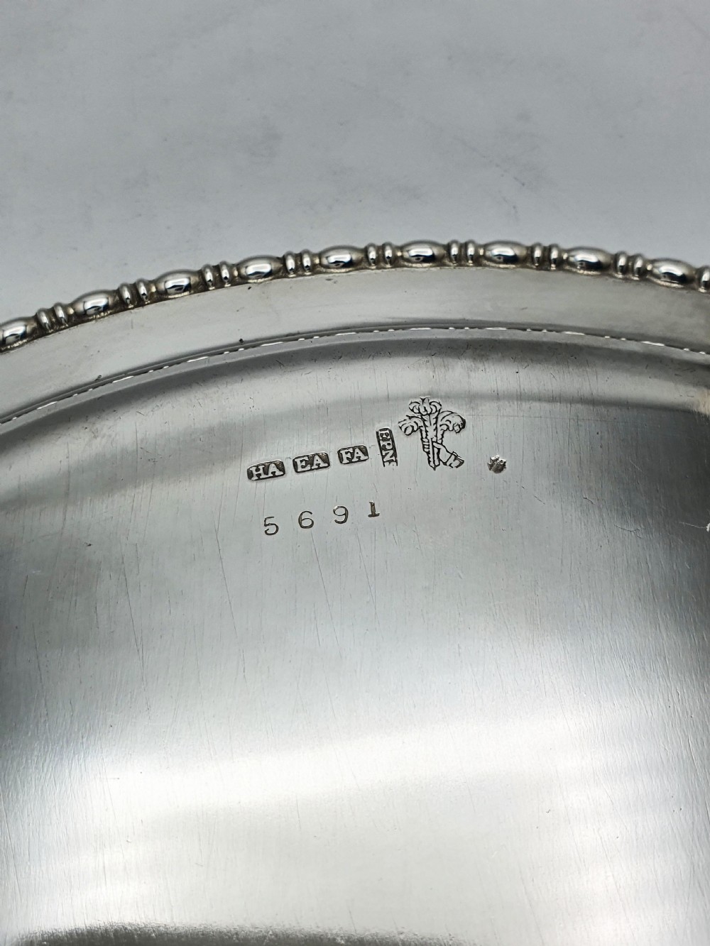 Nice Antique Silver-Plated Salver with Engraved Neoclassical Motif – circa 1905 View VII