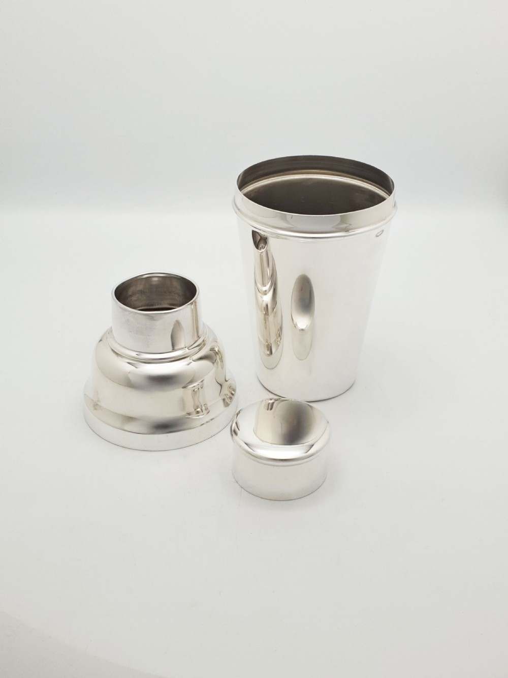 Nice Vintage Silver Plated Cocktail Shaker & Jigger Set – circa 1930 View IV