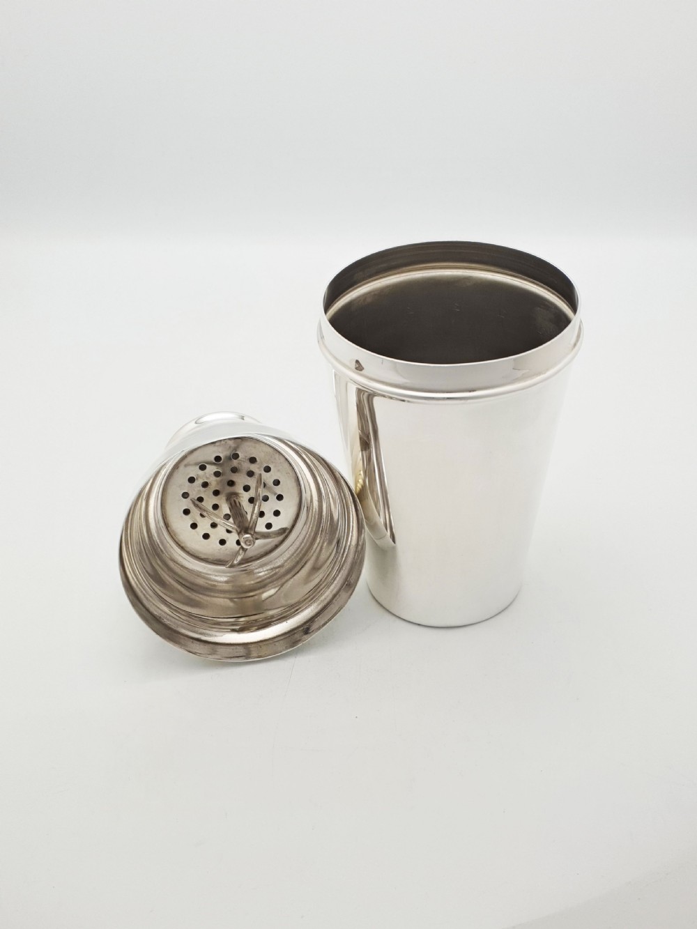 Nice Vintage Silver Plated Cocktail Shaker & Jigger Set – circa 1930 View VI