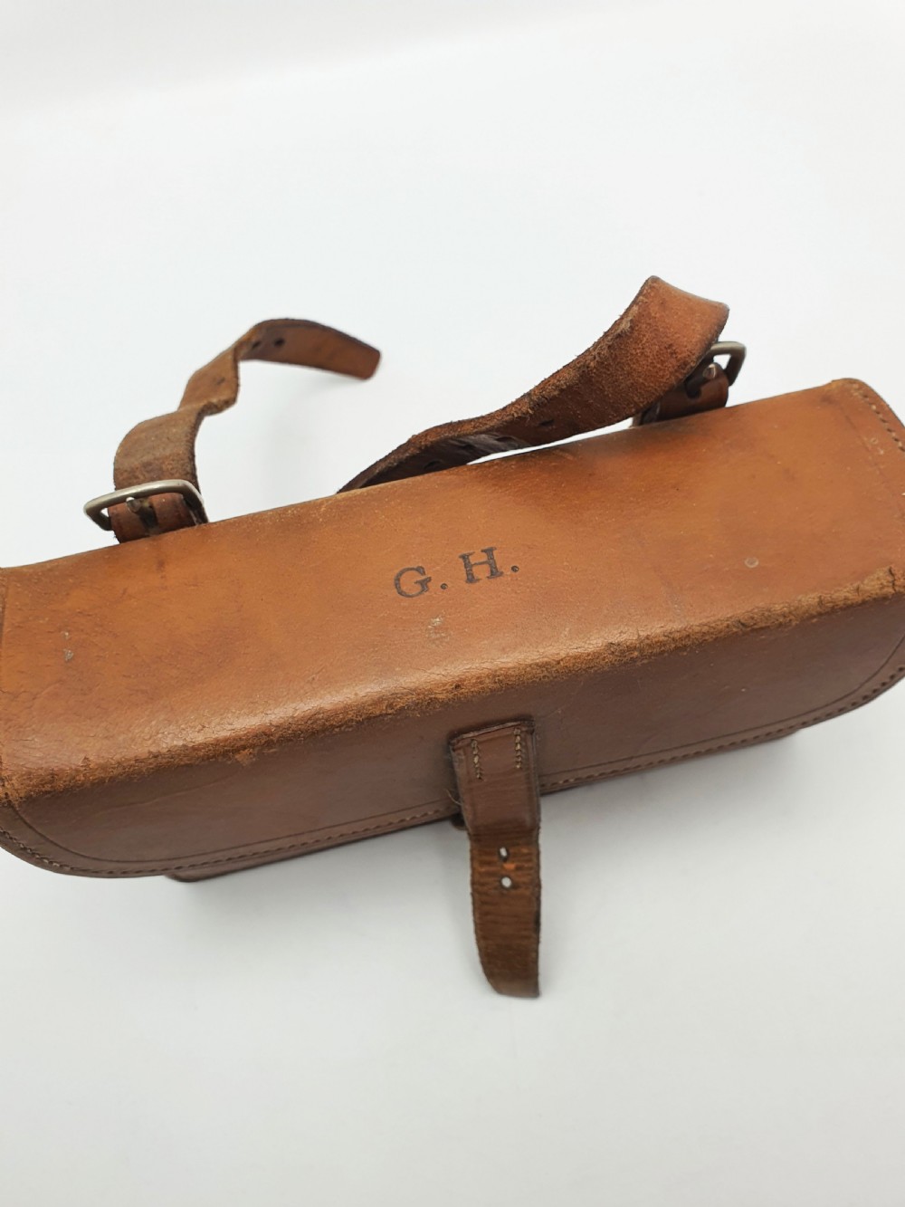 Handsome Antique Leather Cased Sandwich Box - circa 1920 View XI