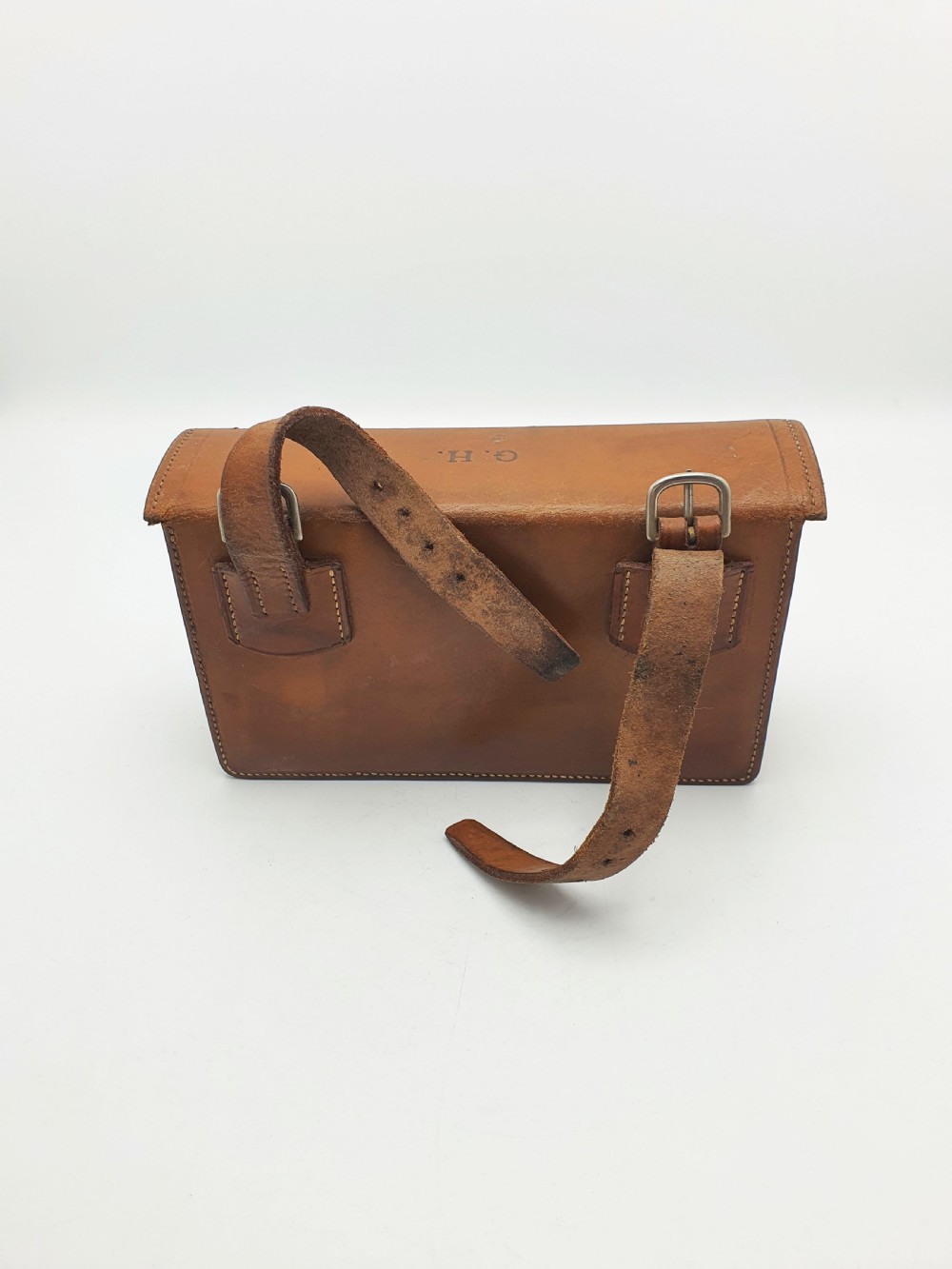 Handsome Antique Leather Cased Sandwich Box - circa 1920 View XII
