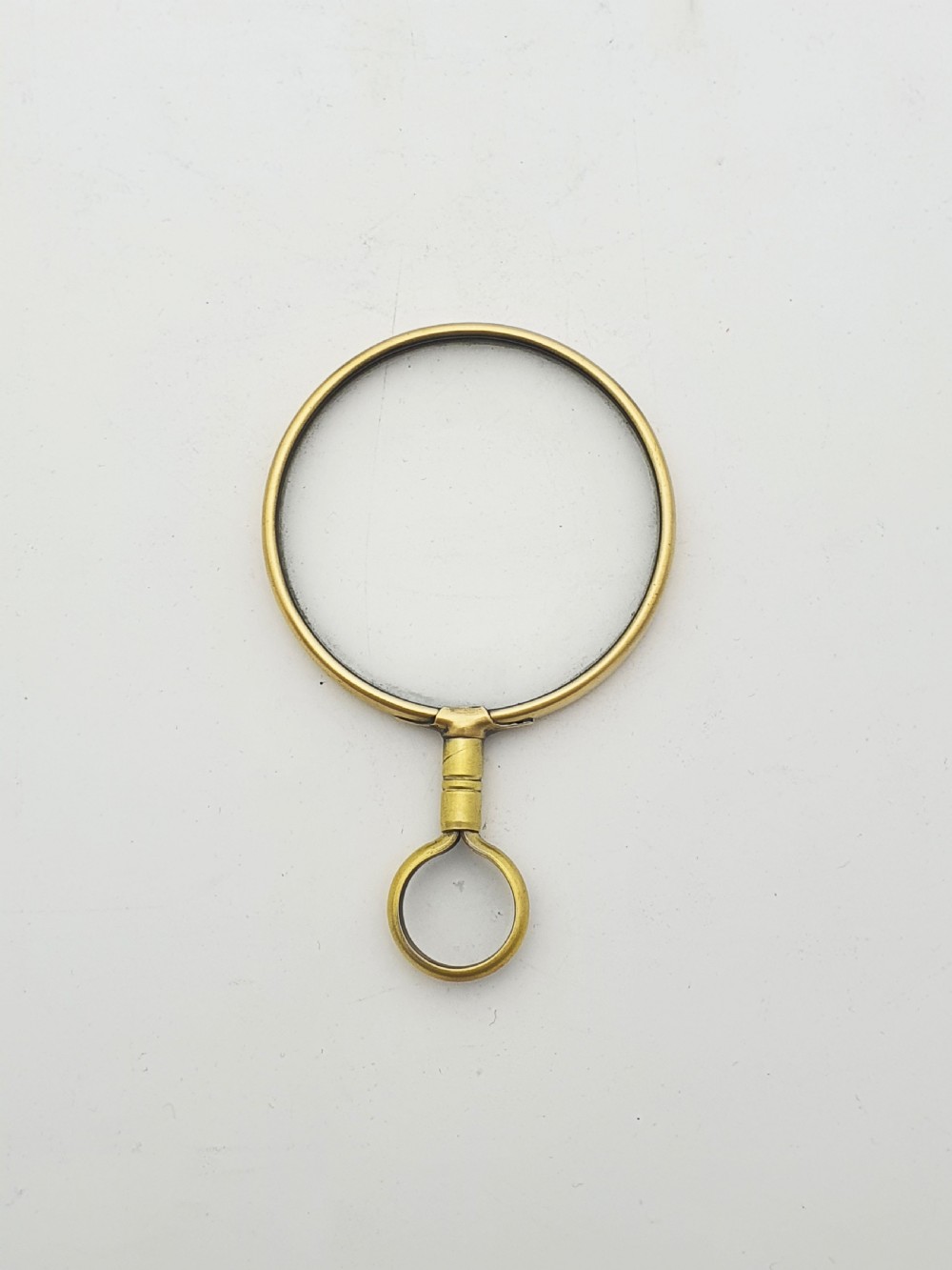 Small Antique Edwardian Brass Magnifying Glass – circa 1905 View II