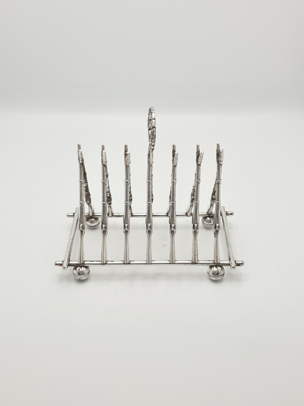 Antique Victorian Rifle-Form Toast Rack with Laurel Wreath Handle – circa 1880 View II