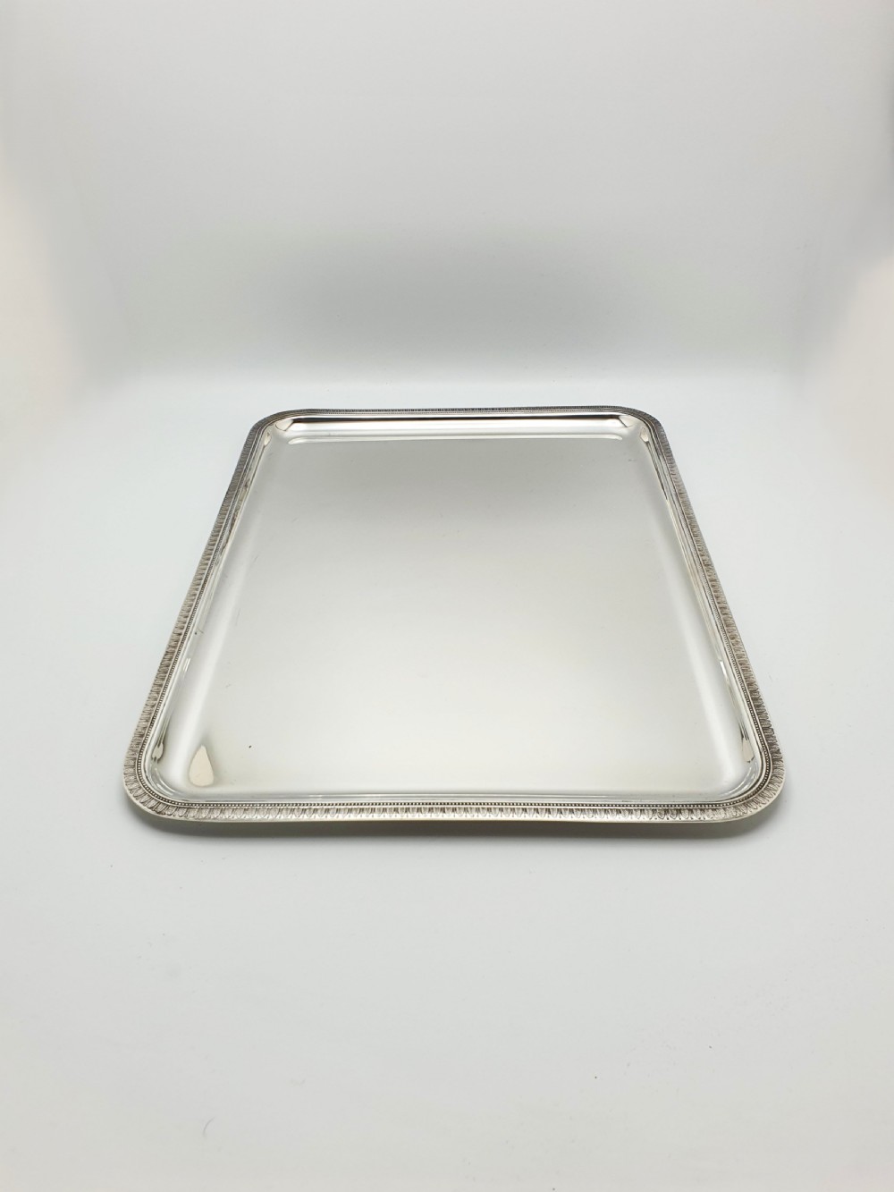 Christofle Malmaison Pattern Silver-Plated Rectangular Serving Tray – circa 1960 View III