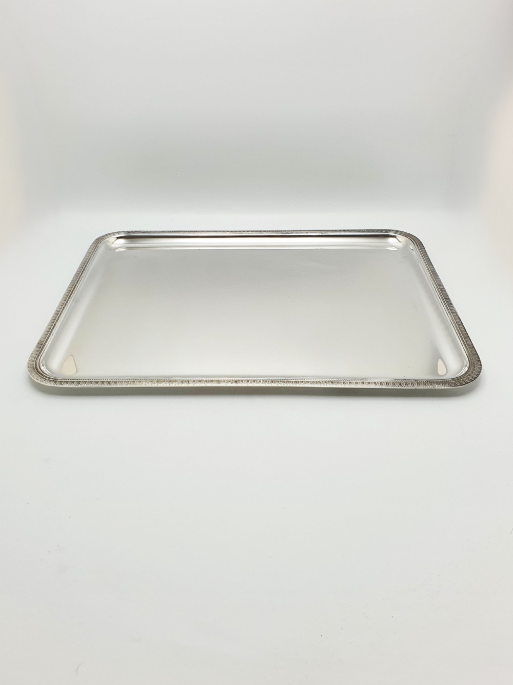 Christofle Malmaison Pattern Silver-Plated Rectangular Serving Tray – circa 1960 View V