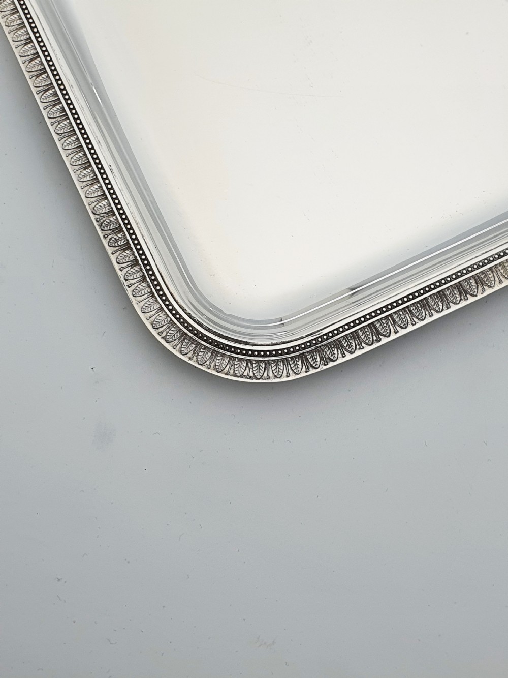 Christofle Malmaison Pattern Silver-Plated Rectangular Serving Tray – circa 1960 View VII
